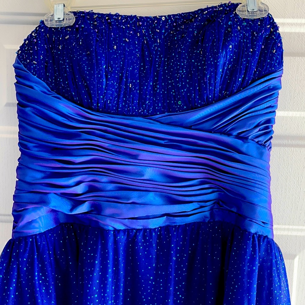 Royal Blue Strapless Gown